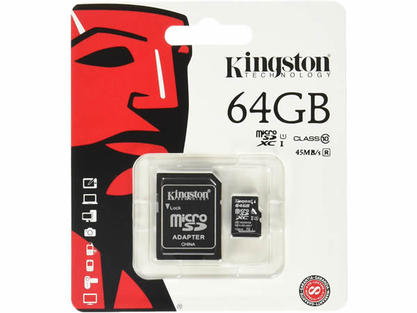 KINGSTON Tarjeta microSD de 64 GB  
