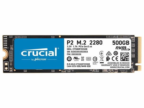 Crucial P2 SSD 500GB M.2