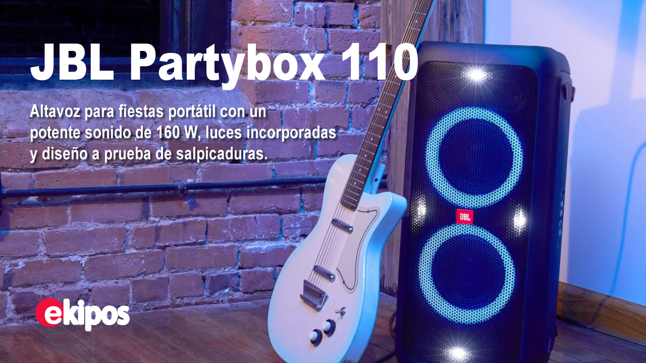 JBL PARTYBOX 110 - Parlante para Fiestas con Luces, Batería