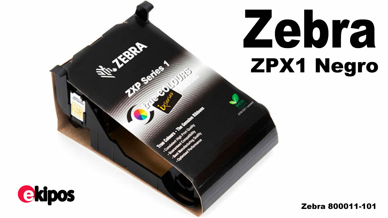 Zebra Ribbon Negro ZXP1 1000 Impresiones    