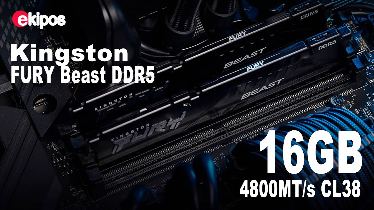 KINGSTON DDR5  16GB  FURY BEAST 4800 MHz.           