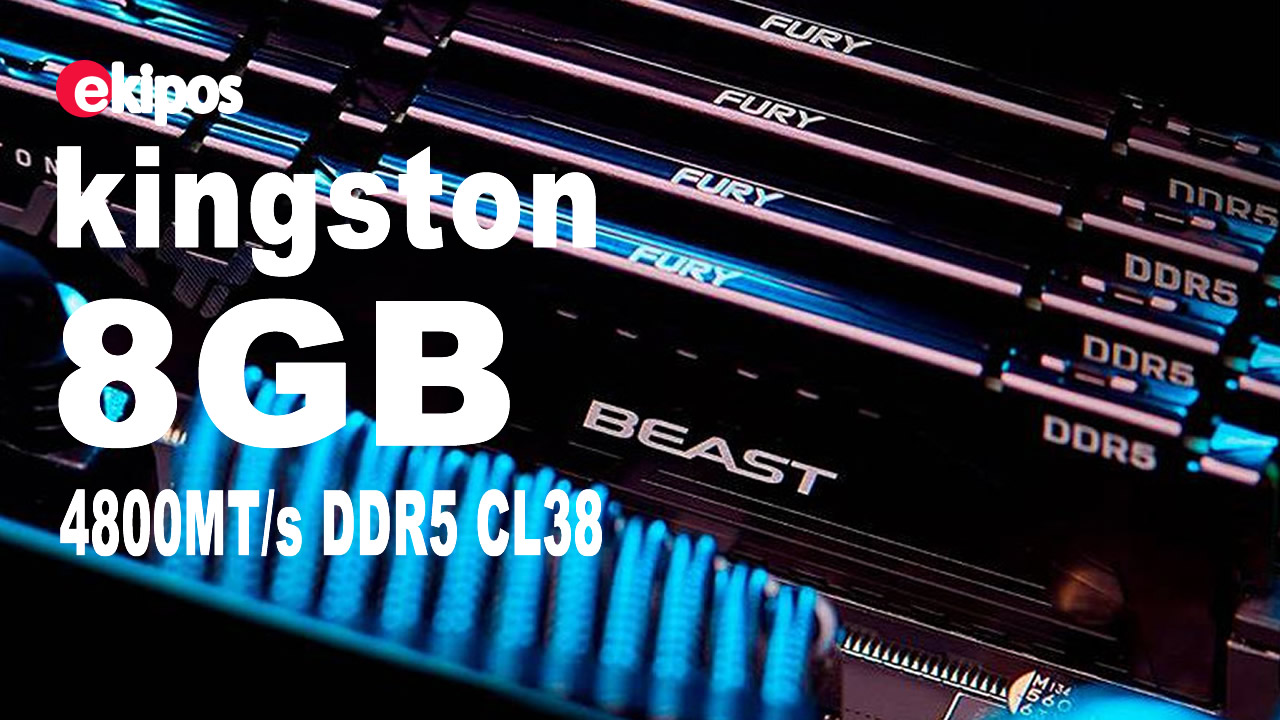 KINGSTON DDR5  8GB  FURY BEAST 4800 MHz.              