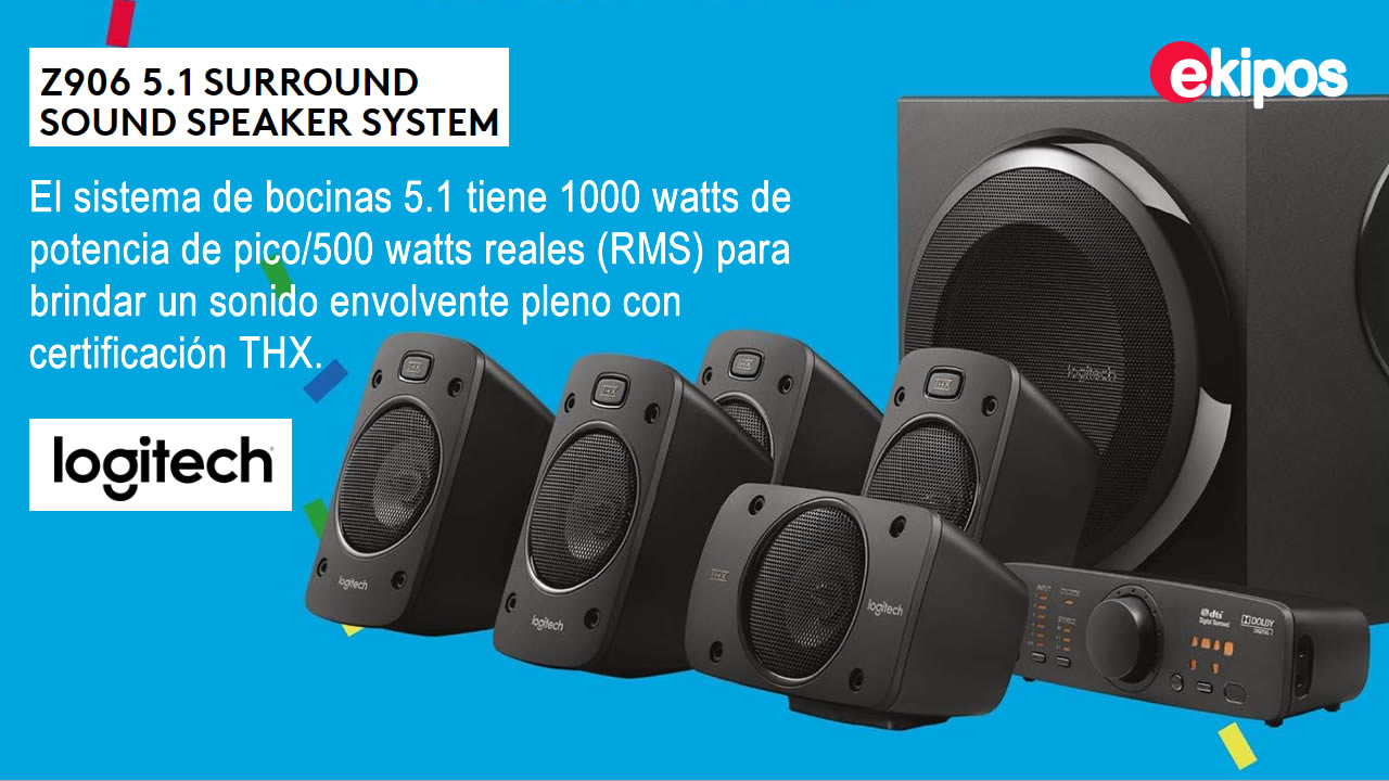 LOGITECH Z906 5.1 SURROUND SOUND SPEAKER SYSTEM