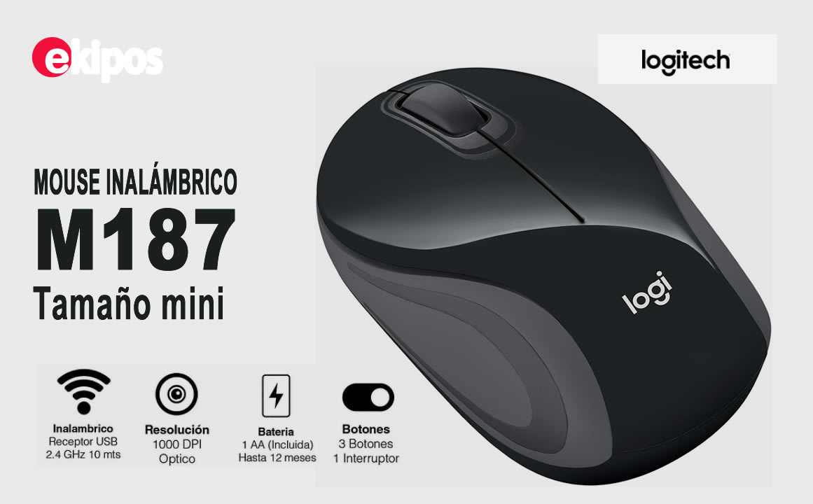 LOGITECH M187 INALÁMBRICO ULTRAPORTÁTIL