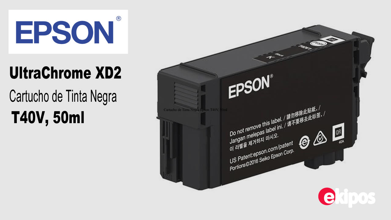 EPSON Cartucho de Tinta Negra T40V, 50ml -T40V120  