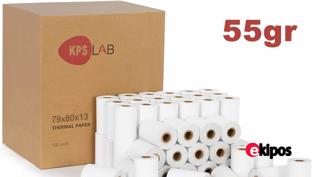 OEM Rollos de papel térmico en blanco 79x80x13  55gr - Caja de 100 Unid.                 