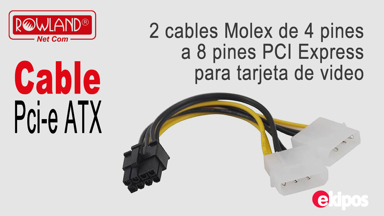 Rowland Cable alimentación a Pci-e ATX PSU 