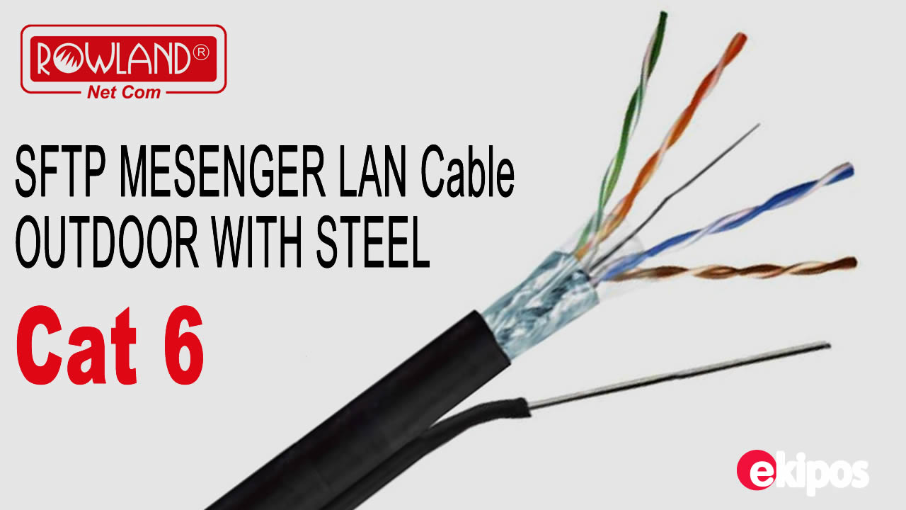 Rowland SFTP CAT6  Cable Exterior con Mensajero -  Rollo 305m   