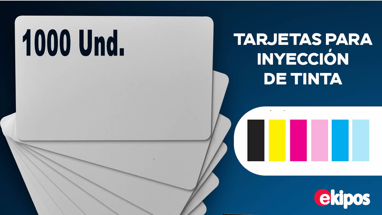 ekipos Tarjeta para credenciales PVC  - 1000 Und.  Tinta 