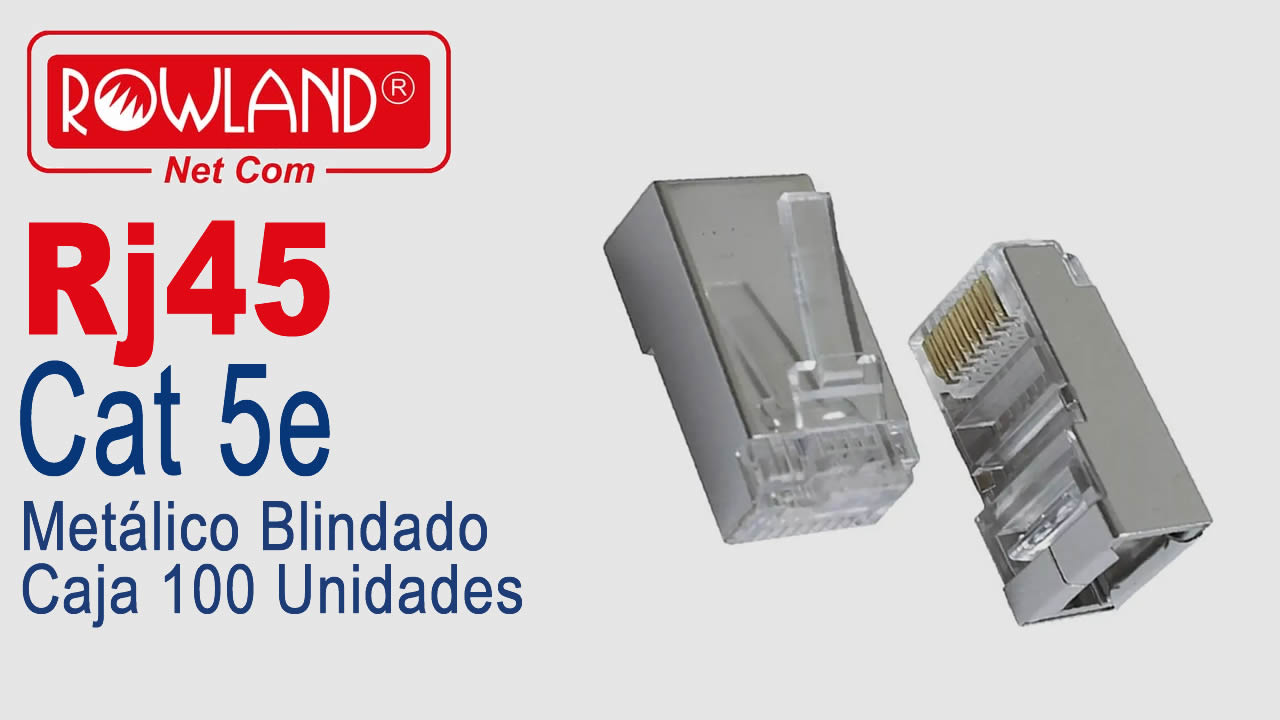 Rowland Cat 5E RJ45 Connector Metálico   - Caja 100Und.     