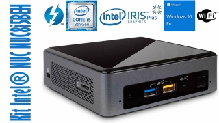 Intel NUC NUC8i5BEK Mini PC/HTPC, Intel Quad-Core i5-8259U 3,8 GHz, 16 GB DDR4, 1 TB m.2 SSD, WiFi, Bluetooth, Thunderbolt 3, soporte 4k, compatible con dos monitores, Windows 10 Pro  