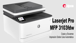  HP Impresora Multifuncional Laserjet Pro MFP 3103fdw, Monocromática, Imprime, Copia y Escanea, Impresión Doble Cara Automática 3G632A 