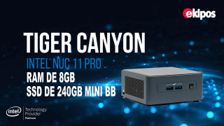 Intel NUC 11 Pro NUC11TNHi3 Mini PC, Intel i3-1115G4 Dual-core 4.1GHz, Intel Iris Xe Graphics 8K, 4 Display Capable, WiFi 6, Win 10 Pro | RAM DE 8GB/SSD DE 240GB MINI BB  