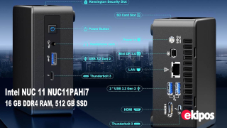 Intel NUC 11 NUC11PAHi7 16 GB DDR4 RAM, 512 GB SSD, Win 11 Pro Mini PC, procesador Core i7-1165G7 caché de 12 M, mini computadora de escritorio de hasta 4.7 GHz, Thunderbolt 3, compatible con 8K/WiFi 