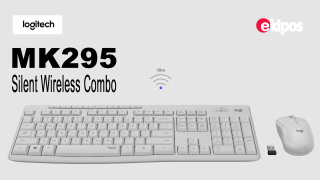 Logitech MK295 Silent Combinación de Teclado y Ratón Inalámbricos con SilentTouch, Seguimiento Óptico, Tecnología Inalámbrica sin Demoras, 90% Menos de Ruido, QWERTY 