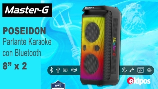 MASTER-G POSEIDON Parlante Karaoke 8’’ x2 con Bluetooth 